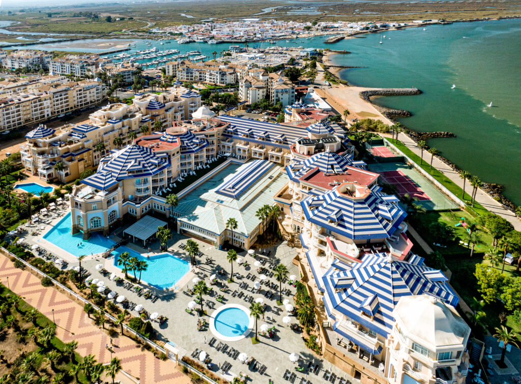 Aerial view of Hotel Melia Isla Canela