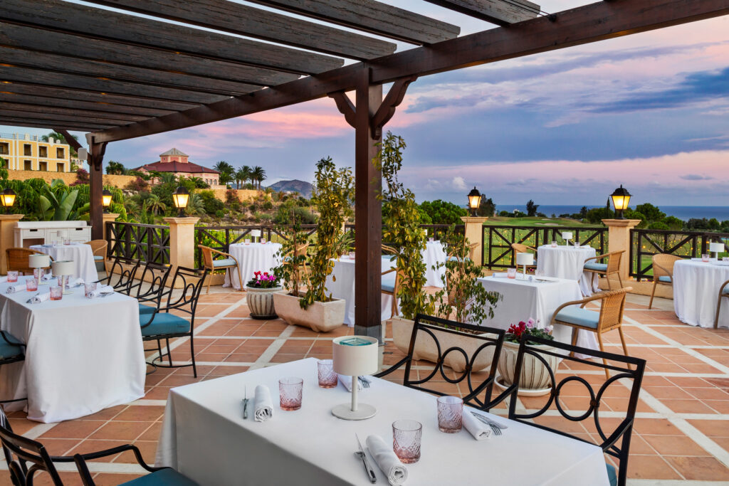 Outdoor dining at Hotel Melia Villaitana