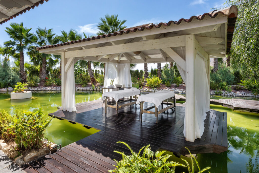 Outdoor spa facilities at Hotel Melia Villaitana