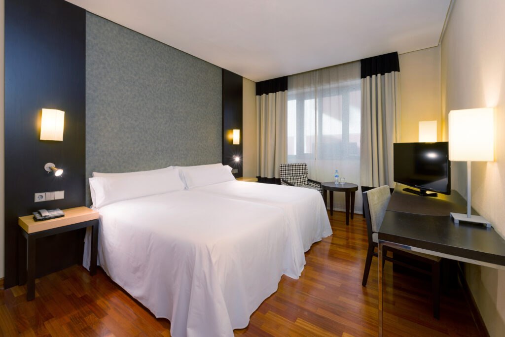 Twin bed accommodation at Hotel Murcia Rincon de Pepe Affiliated by Melia