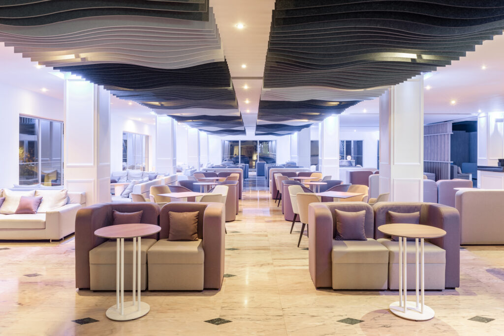 Indoor seating area at Hotel Ocean House Costa Del Sol