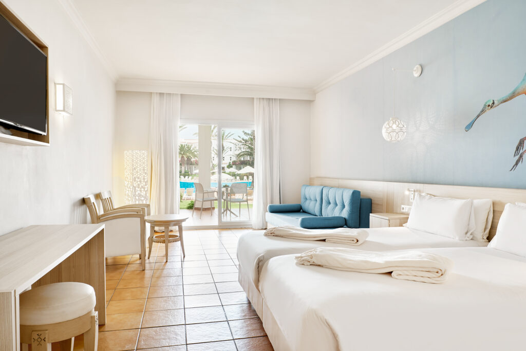 Twin bed accommodation at Iberostar Founty Beach Hotel