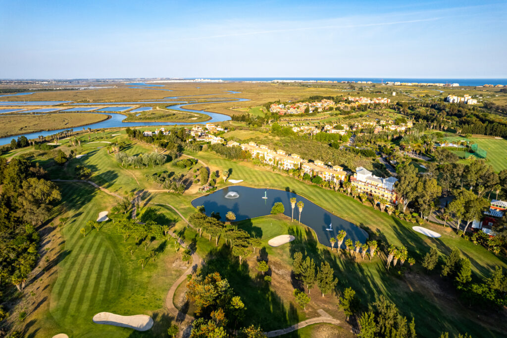 Aerial view of The Isla Canela Old Course