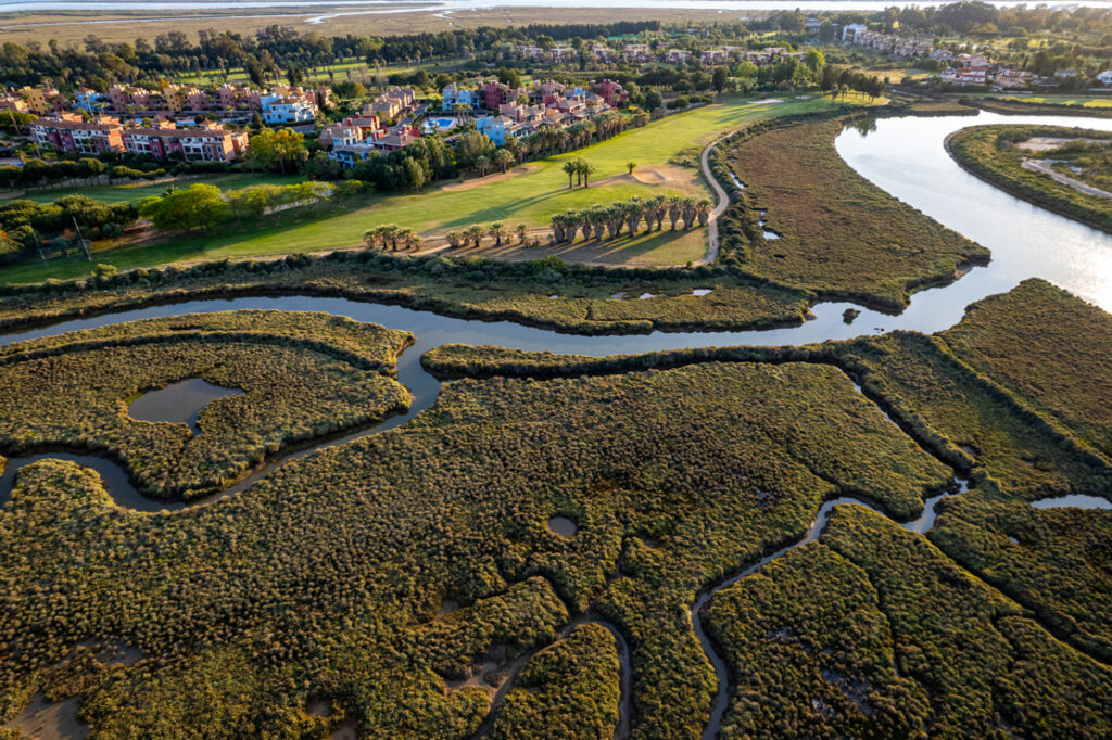 Aerial view of The Isla Canela Old Course