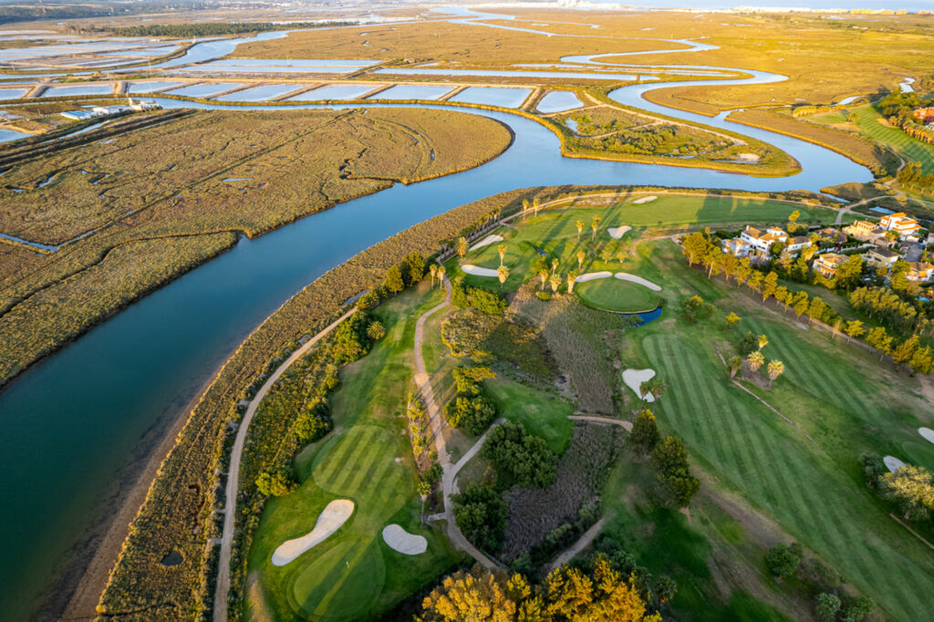 Aerial view of The Isla Canela Old Course