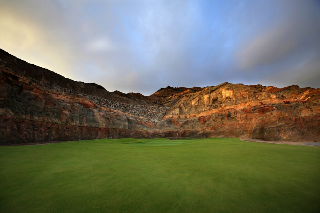 Fairway with hillsides at Anfi Tauro