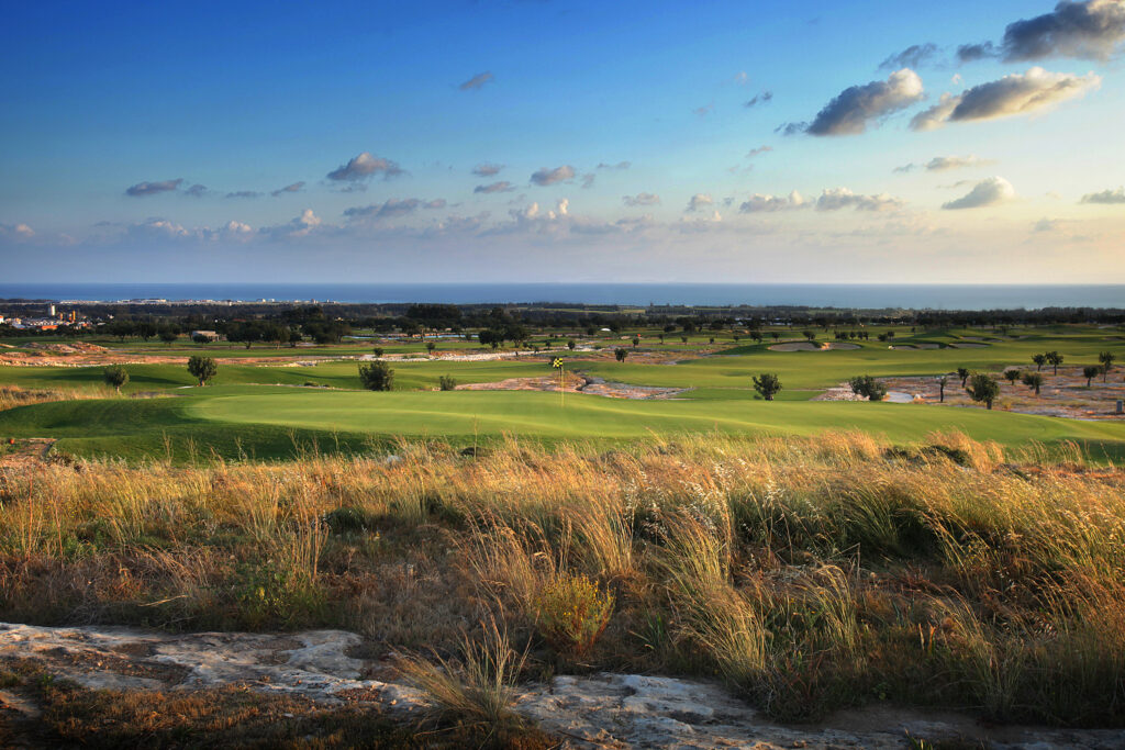 Hole with fairway in background at Elea Golf Club