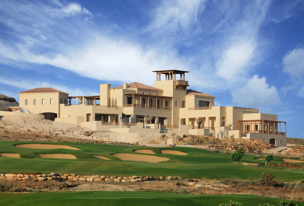 Building overlooking the Elea Golf Club course