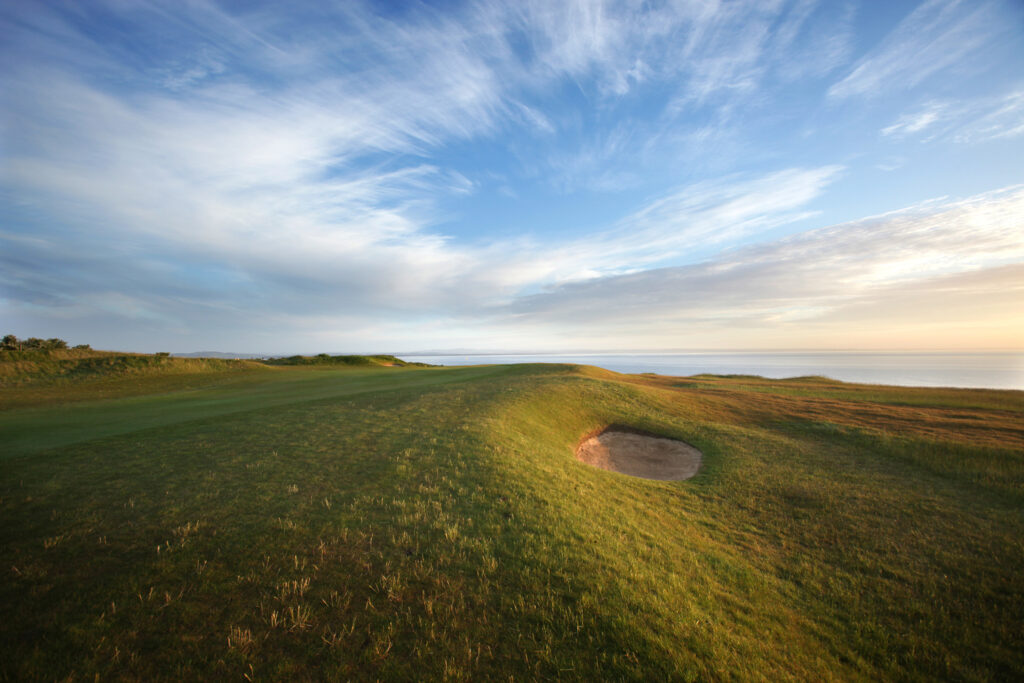 Fairway with bunker at Fairmont St Andrews - Kittocks overlooking the ocean