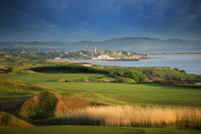 Fairway at Fairmont St Andrews - Torrance with town and ocean in background