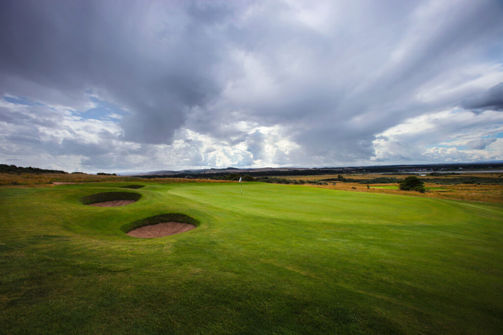 Hole with bunkers at Gullane Golf Club - No. 1 Course