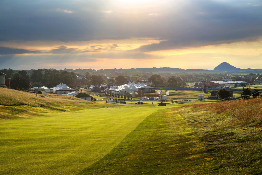 Fairway at Gullane Golf Club - No. 1 Course with buildings in background