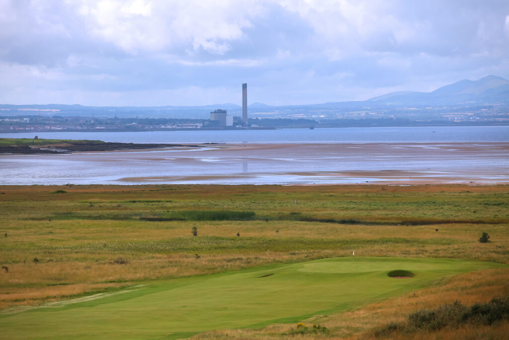 Fairway with lake in background at Gullane Golf Club - No. 1 Course