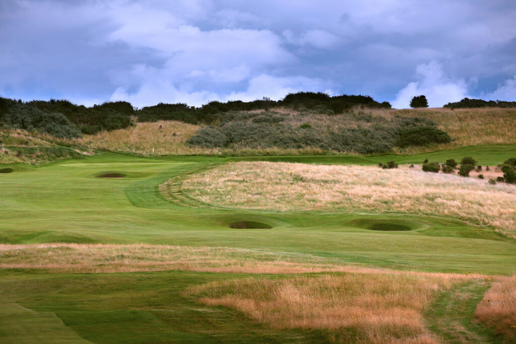 Bunkers on fairway at Gullane Golf Club - No. 1 Course