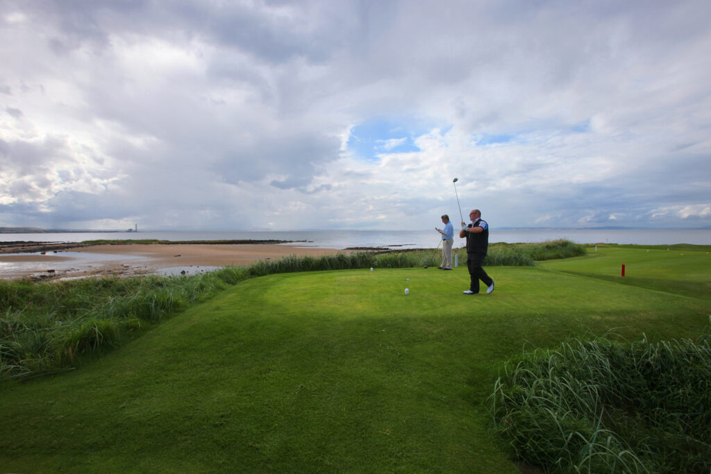 People teeing off at Kilspindie Golf Club