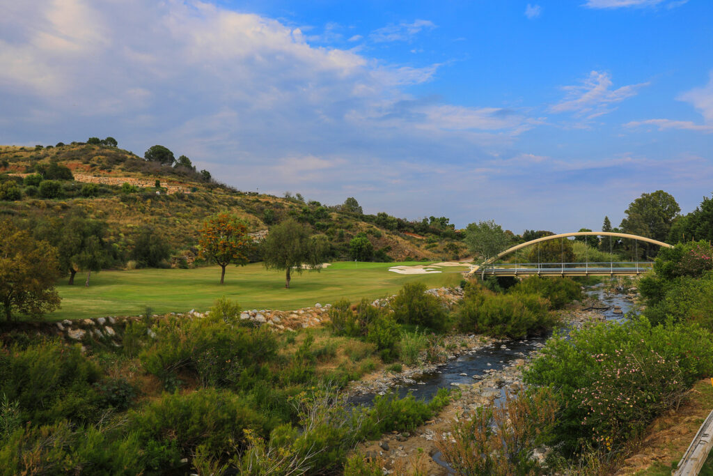 Fairway with stream and bridge at La Cala - Europa Golf Course