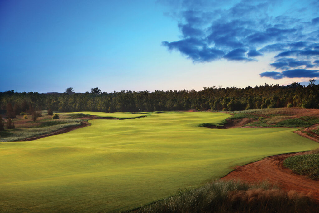 Fairway at Mazagan Golf Course with trees around