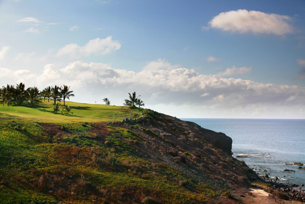 Fairway on clifftop with ocean view at Meloneras Golf