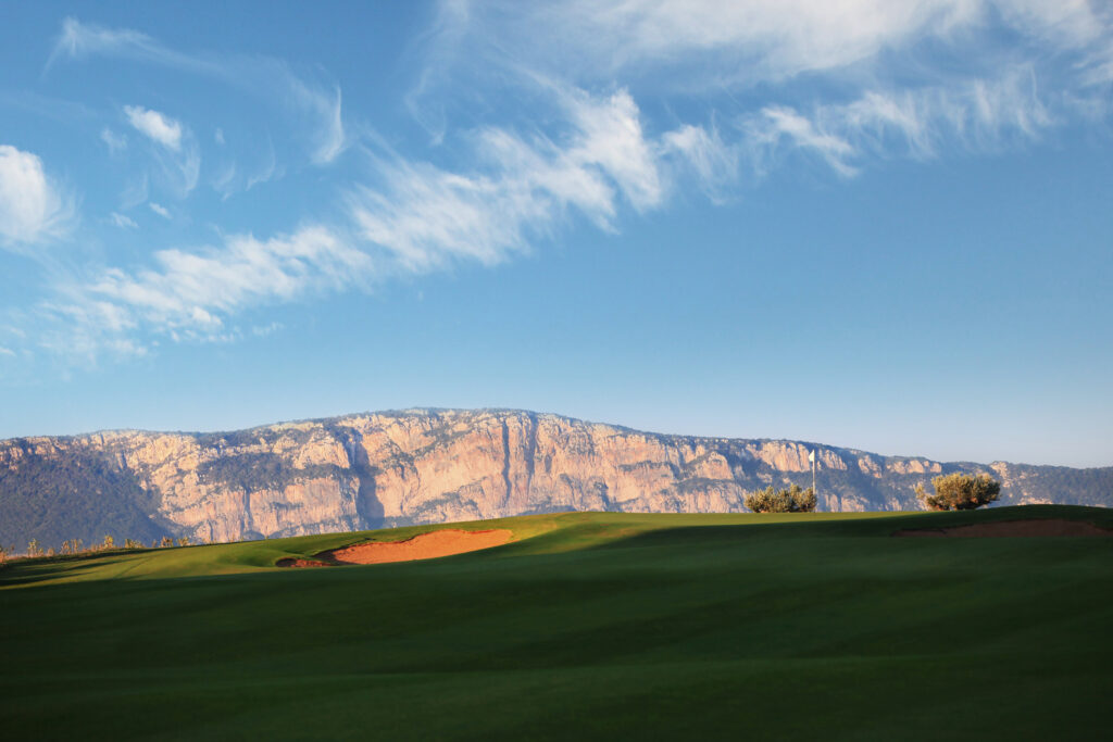 mountain view at Costa Navarino Bay Course