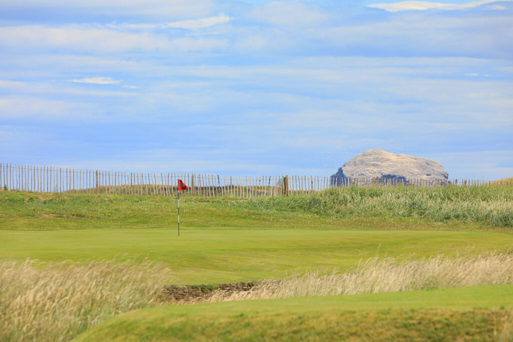 Hole with red flag at North Berwick Golf Club