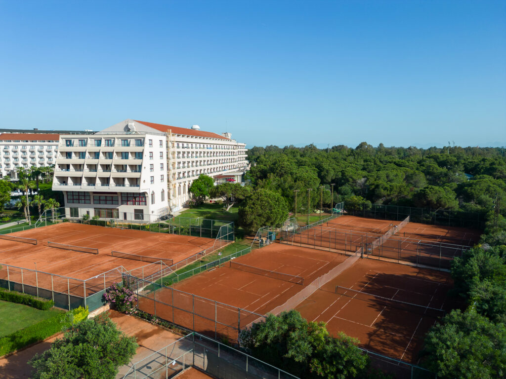 Tennis courts at Kaya Belek Hotel