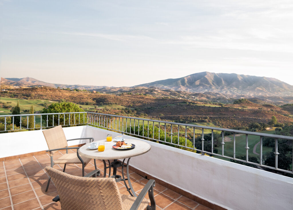 Balcony overlooking the countryside at La Cala Golf Resort