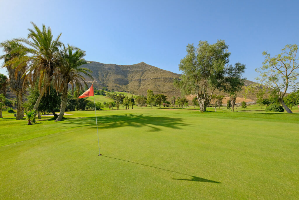 Hole with red flag at La Envia Golf Course