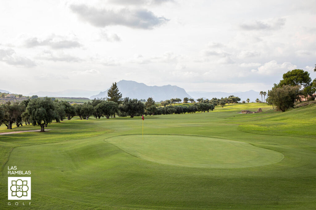 Hole with red flag at La Finca Golf Course