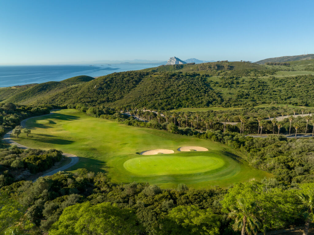 Aerial view of the fairway at La Hacienda Alcaidesa Links Golf Resort - Heathland Course