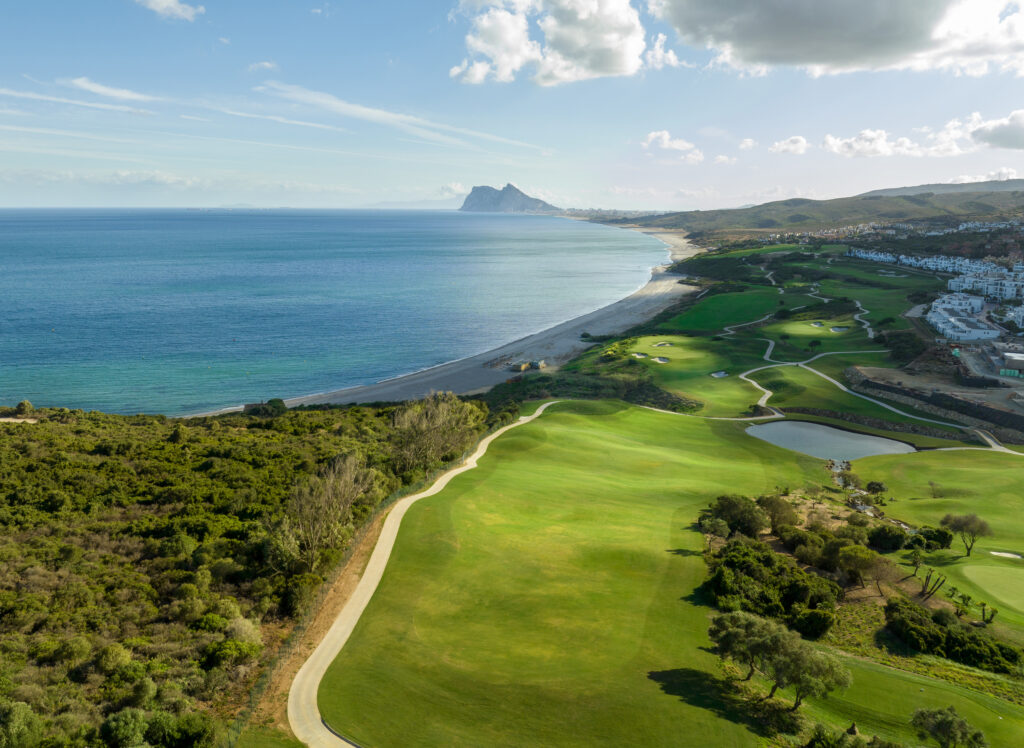 Aerial view of La Hacienda Alcaidesa Links Golf Resort - Links Course with beach view