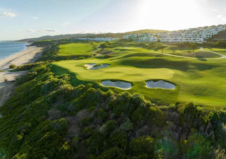 Bunkers on fairway at La Hacienda Alcaidesa Links Golf Resort - Links Course