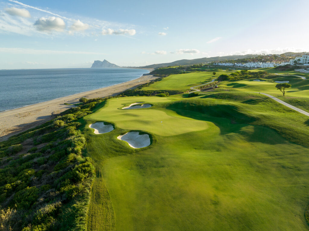 Aerial view of La Hacienda Alcaidesa Links Golf Resort - Links Course with beach view