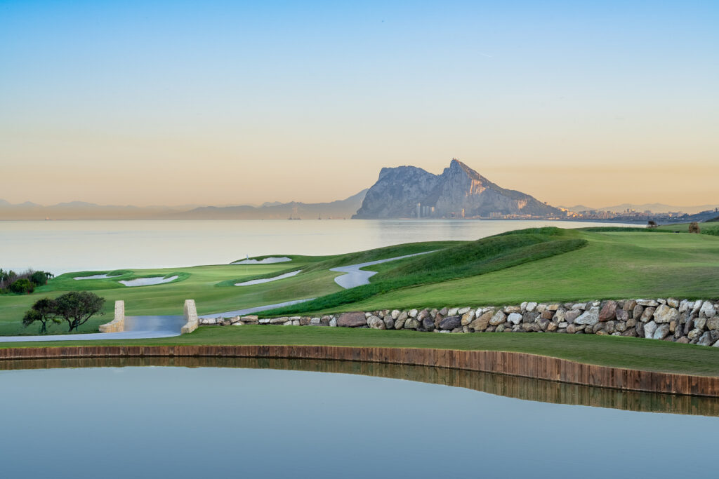 Lake with fairway in background at La Hacienda Alcaidesa Links Golf Resort - Links Course with ocean view