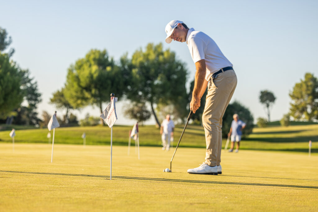 Person using practice facilities at La Sella Golf Course