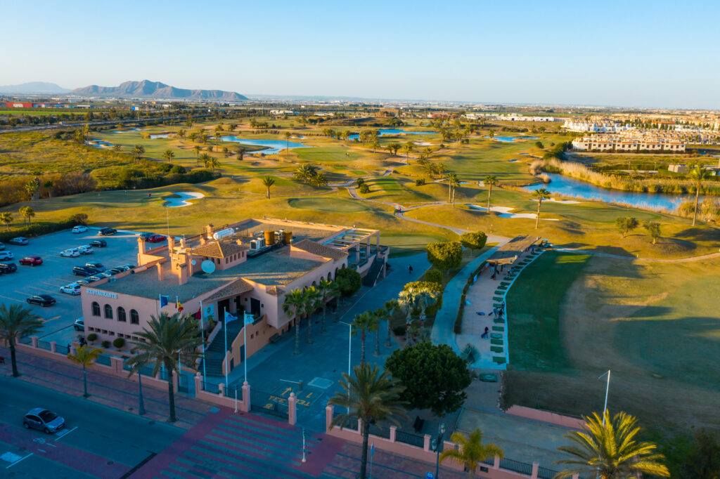 Aerial view of La Serena Golf Course with building