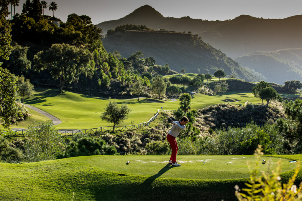 Person playing golf at La Zagaleta - New Golf Course