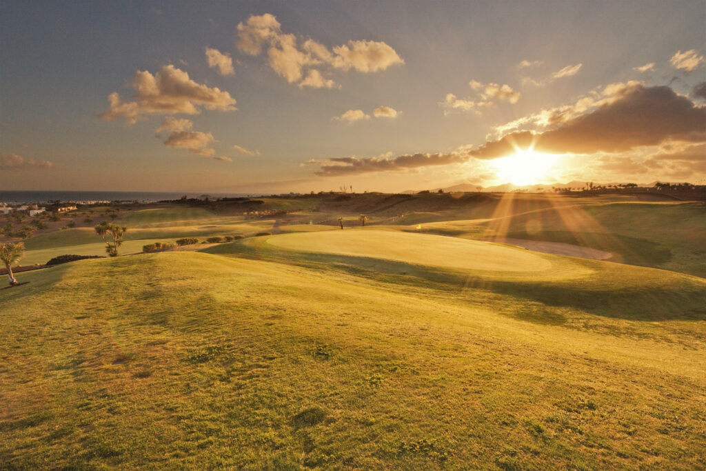 Fairway at Lanzarote Golf with sun shining down