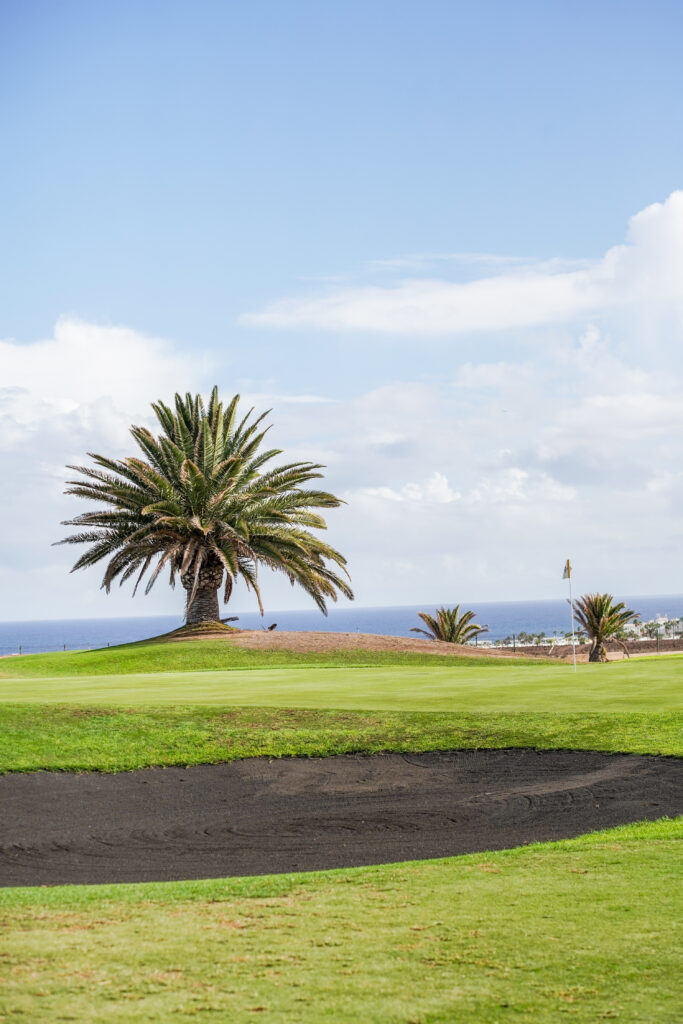 Hole with bunker at Lanzarote Golf