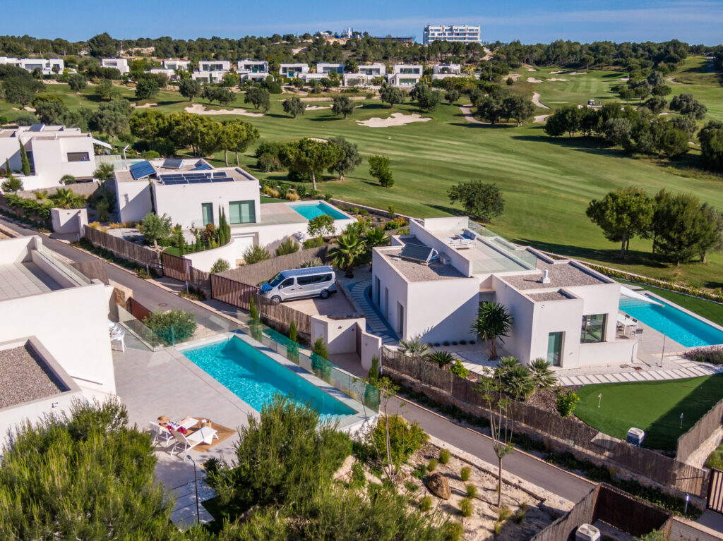 Aerial view of the villas at Las Colinas Residences