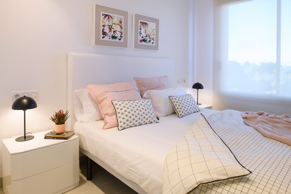 Double bed accommodation at Las Colinas Residences