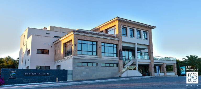 The clubhouse at Las Ramblas Golf Course