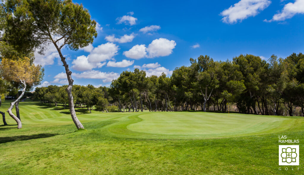 A green at Las Ramblas Golf Course