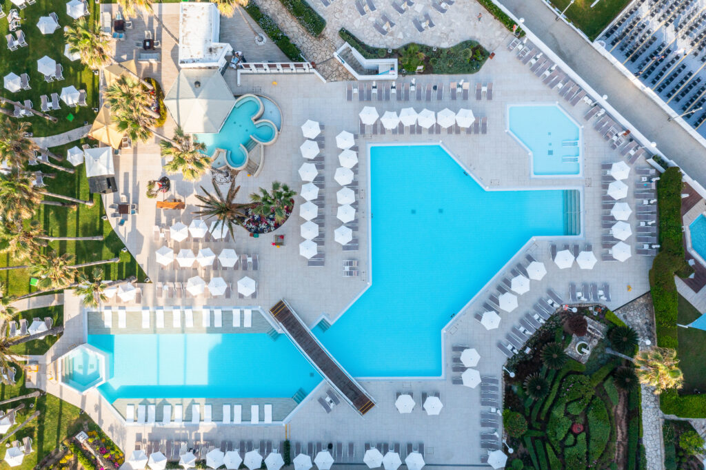 Aerial view of the outdoor pool at Leonardo Plaza Cypria Maris