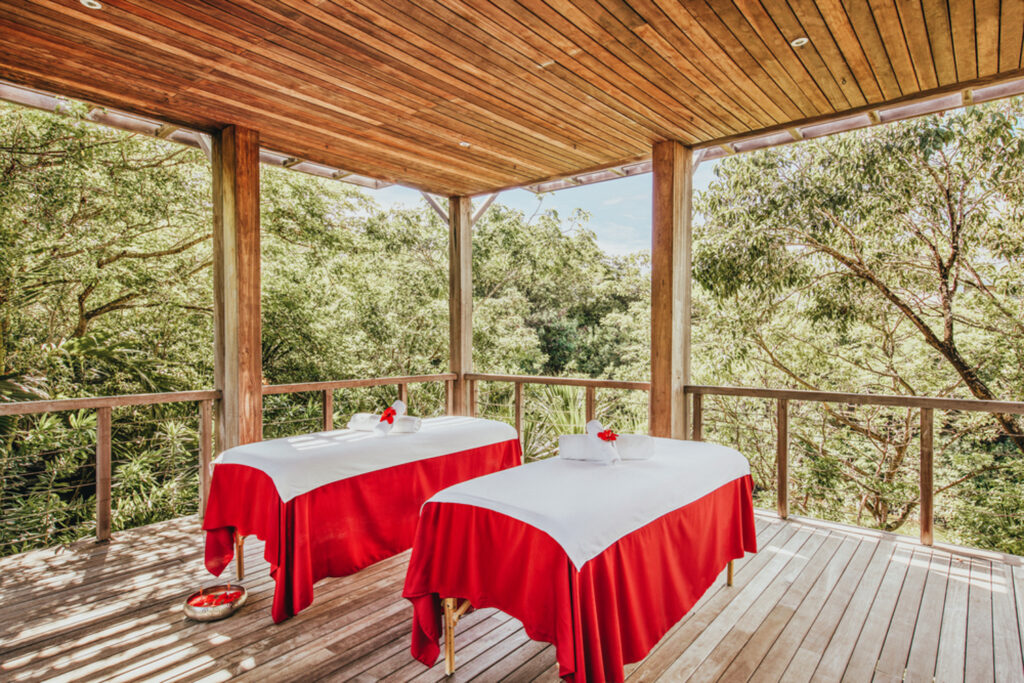 Outdoor spa beds at Long Beach (Sunlife Resort)