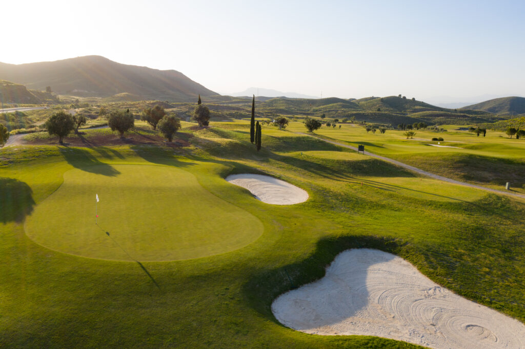 Hole with bunkers at Lorca Golf Course