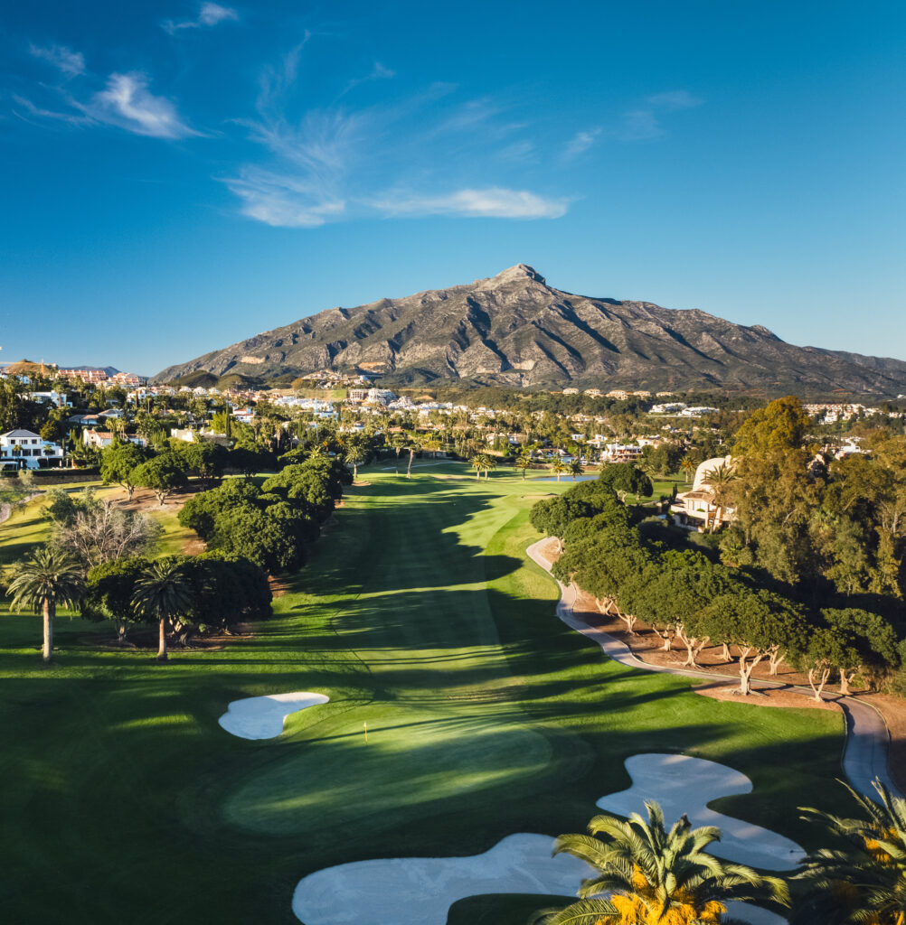 View of the fairway with bunkers around at Los Naranjos Golf Course