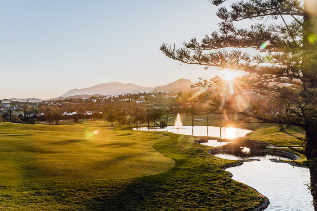 Fairway with lakes around at Los Naranjos Golf Course