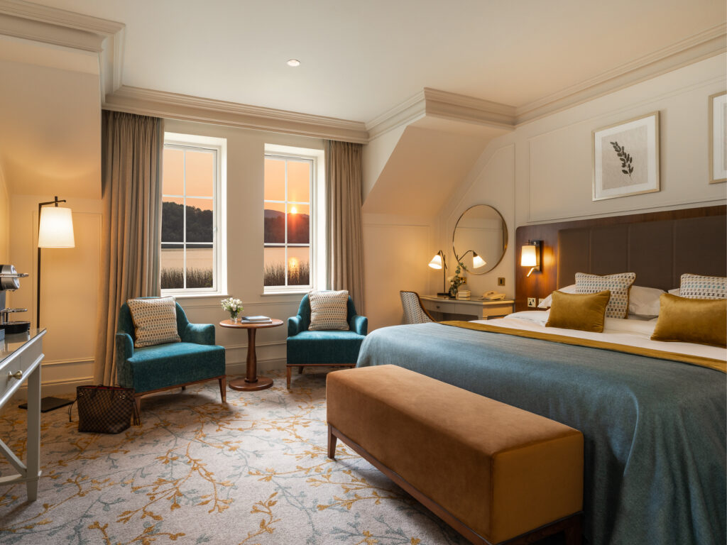 Double bed accommodation at Lough Erne Resort