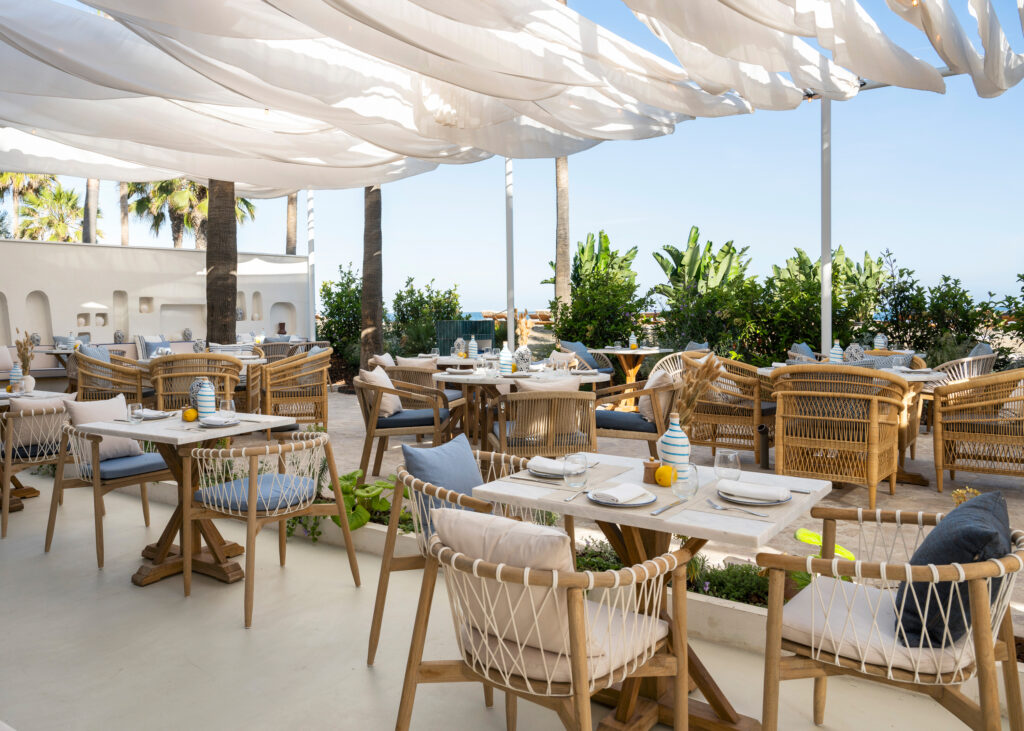 Outdoor dining at METT Hotel Beach Resort