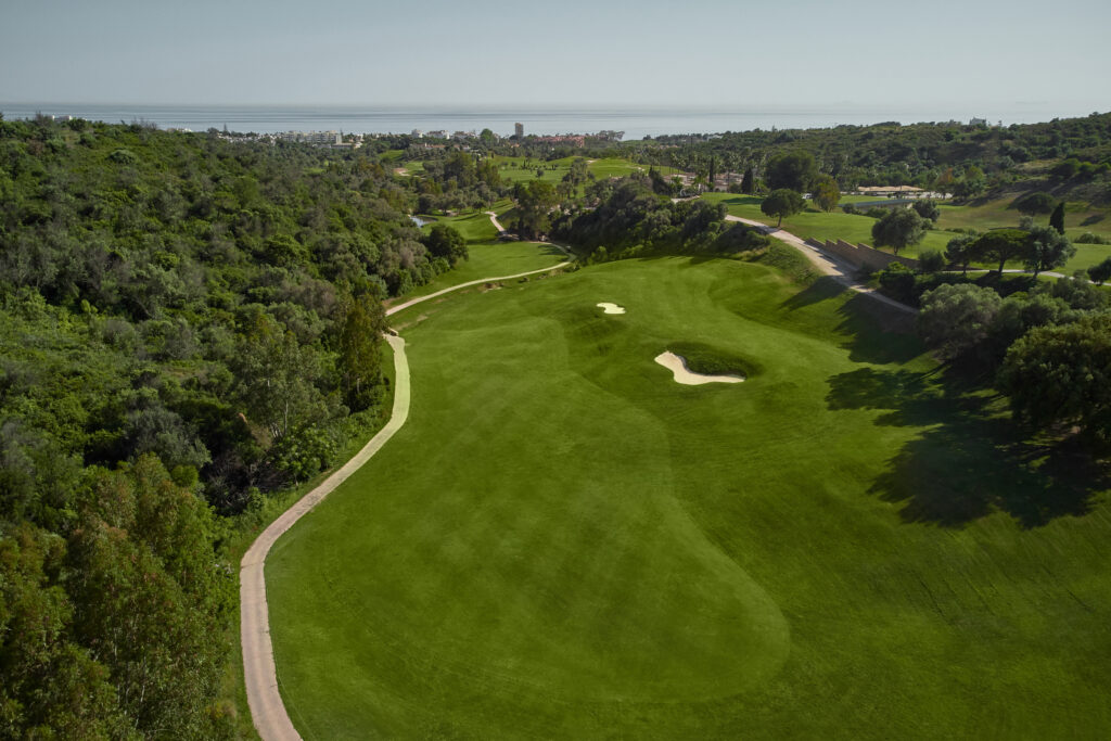 Aerial view of the fairway at Marbella Golf & Country Club